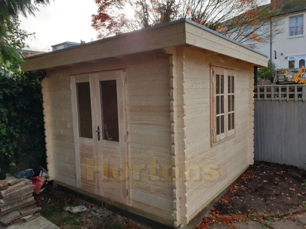Woodpro 3m x 3m 44mm flat roof log cabin_3